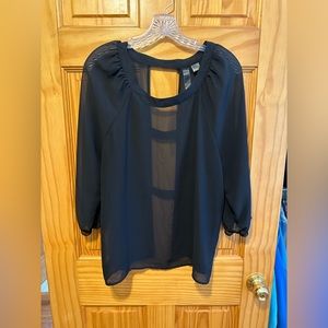 BLACK LONG SLEEVE BLOUSE